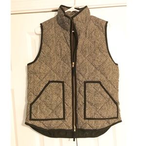 J. Crew Herringbone Puffer Excursion vest